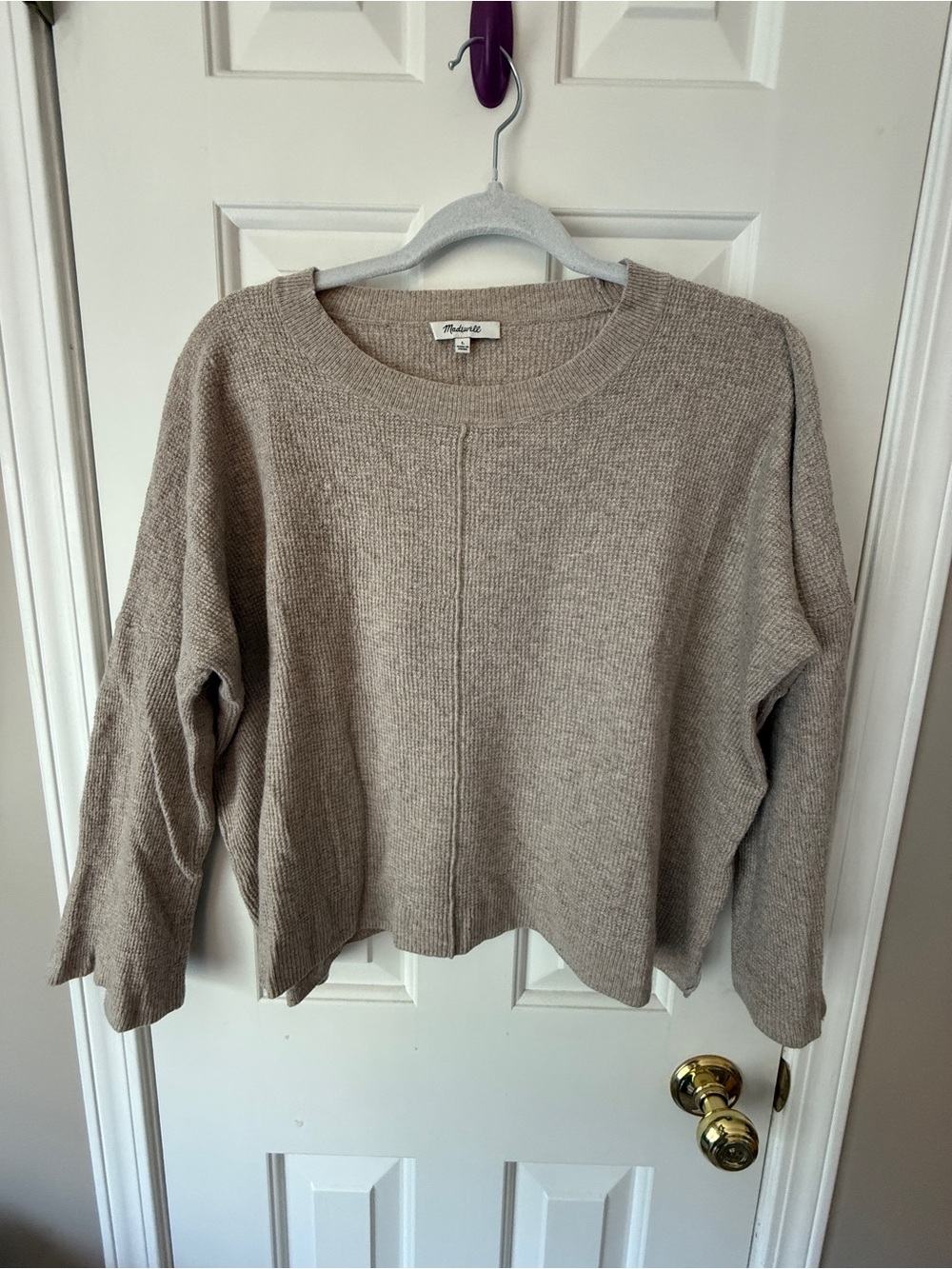 Madewell Neutral Taupe Crewneck Sweater